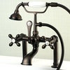image:imageKingston Brass AE110T1 Aqua Vintage 7 in Spout Reach Deck Mount Clawfoot Tub Faucet Polished ChromeOil Rubbed Bronze