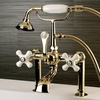 image:imageKingston Brass AE112T1 Aqua Vintage 7 in Spout Reach Deck Mount Clawfoot Tub Faucet Polished ChromePolished Brass