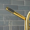 image:imageKingston Brass AE8107DKL Kaiser 2Handle 7Inch Deck Mount Clawfoot Tub Faucet with Hand Shower Brushed BrassBrushed Brass