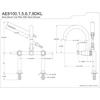 image:imageKingston Brass AE8107DKL Kaiser 2Handle 7Inch Deck Mount Clawfoot Tub Faucet with Hand Shower Brushed BrassBrushed Brass