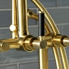 image:imageKingston Brass AE8107DKL Kaiser 2Handle 7Inch Deck Mount Clawfoot Tub Faucet with Hand Shower Brushed BrassBrushed Brass