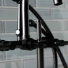 image:imageKingston Brass AE8107DKL Kaiser 2Handle 7Inch Deck Mount Clawfoot Tub Faucet with Hand Shower Brushed BrassMatte Black
