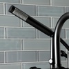 image:imageKingston Brass AE8107DKL Kaiser 2Handle 7Inch Deck Mount Clawfoot Tub Faucet with Hand Shower Brushed BrassMatte Black
