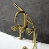 image:imageKingston Brass AE8407CG Fuller 7Inch Deck Mount Clawfoot Tub Faucet Brushed BrassBrushed Brass