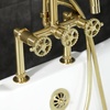image:imageKingston Brass AE8407CG Fuller 7Inch Deck Mount Clawfoot Tub Faucet Brushed BrassBrushed Brass
