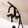 image:imageKingston Brass AE8407CG Fuller 7Inch Deck Mount Clawfoot Tub Faucet Brushed BrassMatte Black