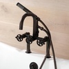 image:imageKingston Brass AE8407CG Fuller 7Inch Deck Mount Clawfoot Tub Faucet Brushed BrassOil Rubbed Bronze