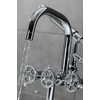 image:imageKingston Brass AE8407CG Fuller 7Inch Deck Mount Clawfoot Tub Faucet Brushed BrassPolished Chrome