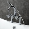 image:imageKingston Brass AE8407CG Fuller 7Inch Deck Mount Clawfoot Tub Faucet Brushed BrassPolished Chrome