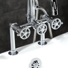 image:imageKingston Brass AE8407CG Fuller 7Inch Deck Mount Clawfoot Tub Faucet Brushed BrassPolished Chrome