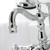 image:imageKingston Brass CA1012T1 Heritage ThreeHandle 2Hole Tub Wall Mount Clawfoot Tub Faucet with Hand Shower in Polished ChromePolished Chrome