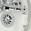 image:imageKingston Brass CA1012T1 Heritage ThreeHandle 2Hole Tub Wall Mount Clawfoot Tub Faucet with Hand Shower in Polished ChromePolished Chrome