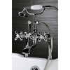 image:imageKingston Brass CC109T8 Vintage 7Inch Deck Mount Clawfoot Tub Faucet with Hand Shower Brushed NickelPolished Chrome