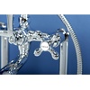 image:imageKingston Brass CC109T8 Vintage 7Inch Deck Mount Clawfoot Tub Faucet with Hand Shower Brushed NickelPolished Chrome