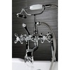 image:imageKingston Brass CC109T8 Vintage 7Inch Deck Mount Clawfoot Tub Faucet with Hand Shower Brushed NickelPolished Chrome