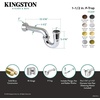 image:imageKingston Brass CC2246 114 or 112 x 112 PTrap with Bell Flange 13116 Length 18 Gauge Polished NickelOil Rubbed Bronze