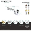 image:imageKingston Brass CC4243 114 or 112 x 112 PTrap with Box Flange 13116 Length 18 Gauge Antique Brass