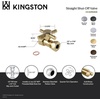 image:imageKingston Brass CC44152DX Concord 12 IPS x 12 or 716 Slip Joint Straight Valve Polished Brass