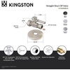 image:imageKingston Brass CC44451DLK 58Inch OD X 12Inch OD Comp QuarterTurn Straight Stop Valve with Flange Polished Chrome