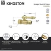 image:imageKingston Brass CC44452KL Vintage 58Inch OD x 12Inch OD Compression Straight Stop Valve Polished BrassPolished Brass