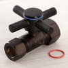 image:imageKingston Brass CC44458DX 58Inch OD Comp x 12Inch OD Comp QuarterTurn Straight Stop Valve in Brushed NickelOil Rubbed Bronze
