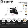 image:imageKingston Brass CC44458DX 58Inch OD Comp x 12Inch OD Comp QuarterTurn Straight Stop Valve in Brushed NickelPolished Brass