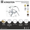 image:imageKingston Brass CC547T7 Vintage 7Inch Wall Mount Tub Faucet with Hand Shower Brushed Brass
