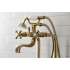 image:imageKingston Brass CCK226K1 Kingston Freestanding Clawfoot Tub Faucet Package with Supply Line Polished ChromeBrushed Brass
