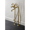 image:imageKingston Brass CCK226K1 Kingston Freestanding Clawfoot Tub Faucet Package with Supply Line Polished ChromeBrushed Brass