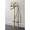 image:imageKingston Brass CCK226K1 Kingston Freestanding Clawfoot Tub Faucet Package with Supply Line Polished ChromeBrushed Brass