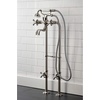 image:imageKingston Brass CCK226K1 Kingston Freestanding Clawfoot Tub Faucet Package with Supply Line Polished ChromeBrushed Nickel