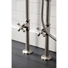 image:imageKingston Brass CCK226K1 Kingston Freestanding Clawfoot Tub Faucet Package with Supply Line Polished ChromeBrushed Nickel