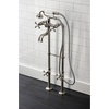 image:imageKingston Brass CCK226K1 Kingston Freestanding Clawfoot Tub Faucet Package with Supply Line Polished ChromeBrushed Nickel