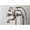 image:imageKingston Brass CCK226K1 Kingston Freestanding Clawfoot Tub Faucet Package with Supply Line Polished ChromeBrushed Nickel