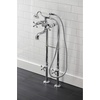 image:imageKingston Brass CCK226K1 Kingston Freestanding Clawfoot Tub Faucet Package with Supply Line Polished ChromePolished Chrome