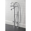 image:imageKingston Brass CCK226K1 Kingston Freestanding Clawfoot Tub Faucet Package with Supply Line Polished ChromePolished Chrome