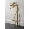 image:imageKingston Brass CCK246K7 Essex Freestanding Clawfoot Tub Faucet Package with Supply Line Brushed BrassBrushed Brass