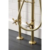 image:imageKingston Brass CCK246K7 Essex Freestanding Clawfoot Tub Faucet Package with Supply Line Brushed BrassBrushed Brass