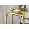 image:imageKingston Brass CCK246K7 Essex Freestanding Clawfoot Tub Faucet Package with Supply Line Brushed BrassBrushed Brass