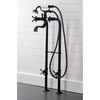 image:imageKingston Brass CCK246K7 Essex Freestanding Clawfoot Tub Faucet Package with Supply Line Brushed BrassMatte Black