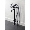 image:imageKingston Brass CCK246K7 Essex Freestanding Clawfoot Tub Faucet Package with Supply Line Brushed BrassMatte Black
