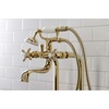 image:imageKingston Brass CCK246K7 Essex Freestanding Clawfoot Tub Faucet Package with Supply Line Brushed BrassPolished Brass