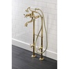 image:imageKingston Brass CCK246K7 Essex Freestanding Clawfoot Tub Faucet Package with Supply Line Brushed BrassPolished Brass