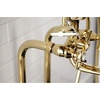 image:imageKingston Brass CCK246K7 Essex Freestanding Clawfoot Tub Faucet Package with Supply Line Brushed BrassPolished Brass