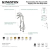 image:imageKingston Brass CCK266K3 Kingston Freestanding Tub Faucet with Supply Line and Stop Valve Antique BrassBrushed Brass