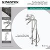image:imageKingston Brass CCK266K3 Kingston Freestanding Tub Faucet with Supply Line and Stop Valve Antique BrassBrushed Nickel