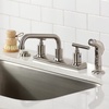 image:imageKingston Brass FB2135CML Manhattan 8 Centerset Kitchen Faucet Oil Rubbed BronzeBrushed Nickel