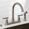 image:imageKingston Brass FB2135CML Manhattan 8 Centerset Kitchen Faucet Oil Rubbed BronzeBrushed Nickel