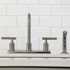 image:imageKingston Brass FB2135CML Manhattan 8 Centerset Kitchen Faucet Oil Rubbed BronzeBrushed Nickel