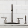 image:imageKingston Brass FB2135CML Manhattan 8 Centerset Kitchen Faucet Oil Rubbed BronzeBrushed Nickel